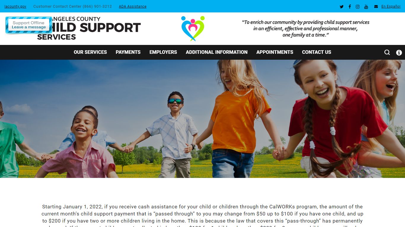Child Support Services – Los Angeles County